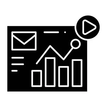 Key Performance Indicator Glyph Icon Stockillustratie