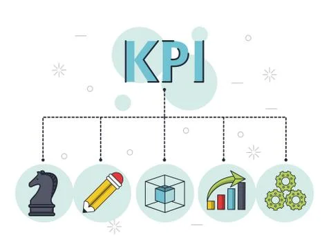 Key performance indicator Illustrazione stock