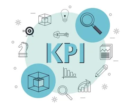 Key performance indicator Illustrazione stock