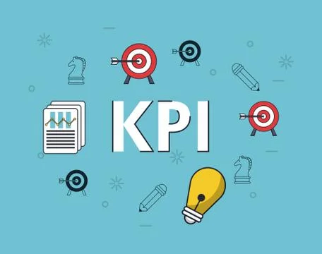 Key performance indicator Illustrazione stock