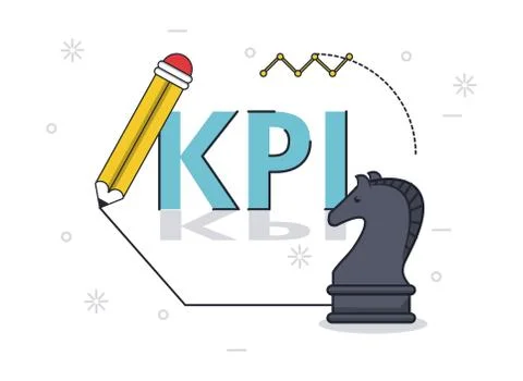 Key performance indicator Illustrazione stock