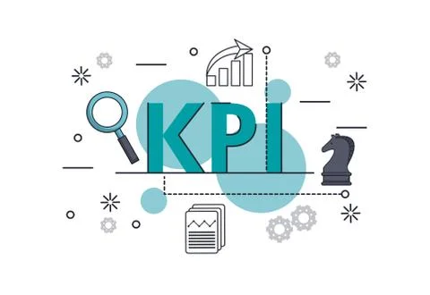 Key performance indicator Illustrazione stock