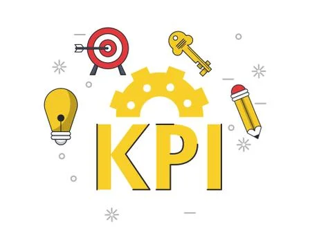 Key performance indicator Illustrazione stock