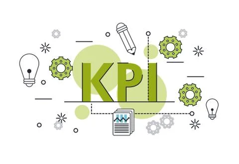 Key performance indicator Illustrazione stock