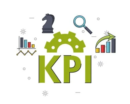 Key performance indicator Illustrazione stock