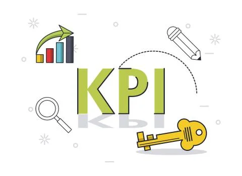 Key performance indicator Illustrazione stock