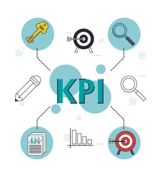 Key performance indicator Illustrazione stock