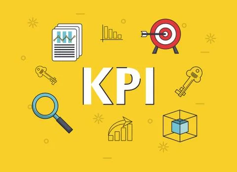 Key performance indicator Illustrazione stock