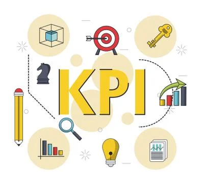 Key performance indicator Illustrazione stock