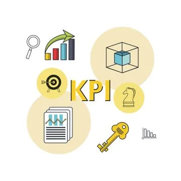 Key performance indicator Illustrazione stock