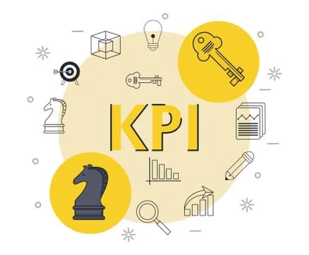 Key performance indicator Illustrazione stock