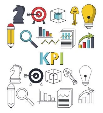 Key performance indicator Illustrazione stock