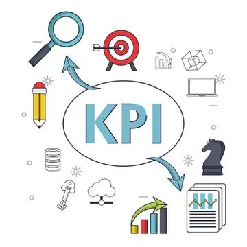 Key performance indicator Illustrazione stock