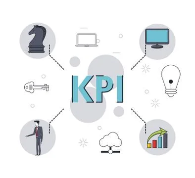 Key performance indicator Illustrazione stock