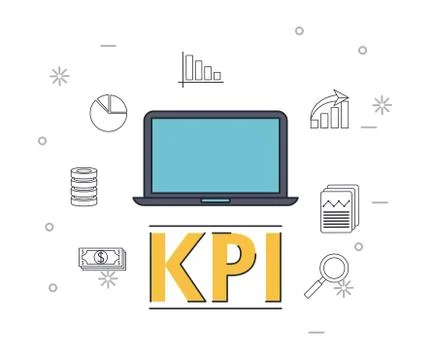 Key performance indicator Illustrazione stock
