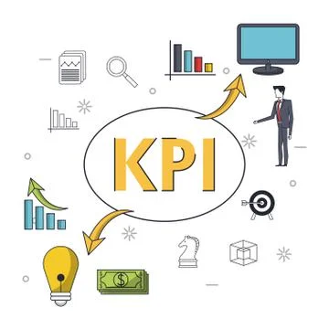 Key performance indicator 스톡 일러스트