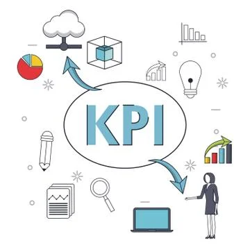 Key performance indicator Illustrazione stock