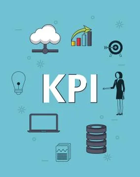 Key performance indicator Illustrazione stock