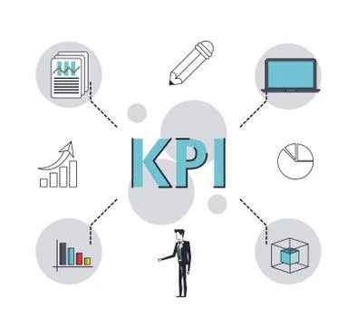 Key performance indicator Illustrazione stock