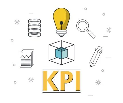 Key performance indicator Illustrazione stock