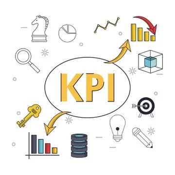Key performance indicator Illustrazione stock
