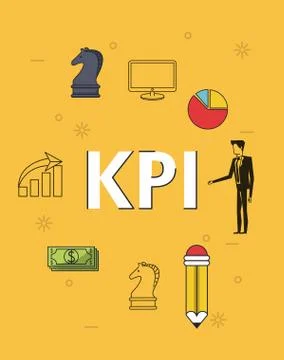 Key performance indicator Illustrazione stock