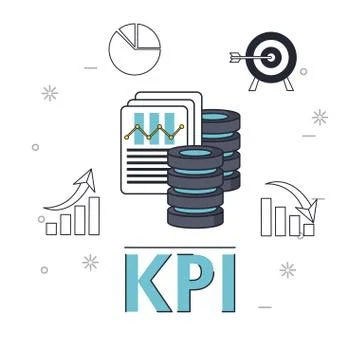 Key performance indicator Illustrazione stock