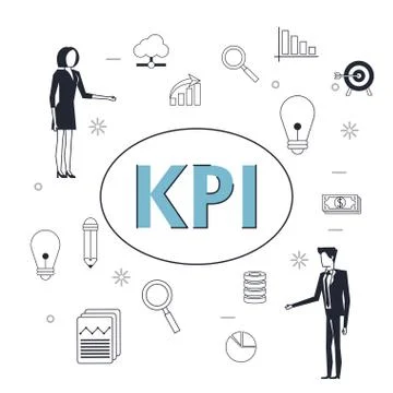 Key performance indicator Illustrazione stock