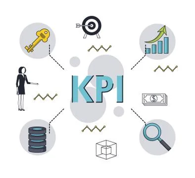Key performance indicator Illustrazione stock