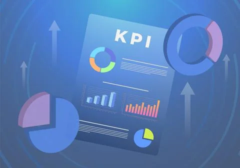 Key Performance Indicator - KPI Business concept illustration. Company Illustrazione stock