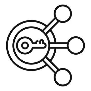 Key performance indicator kpi sharing access icon Stock Illustration