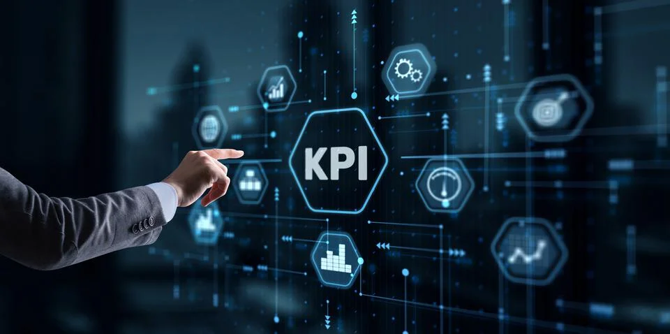 Key Performance Indicator KPI using Business Intelligence BI Foto stock