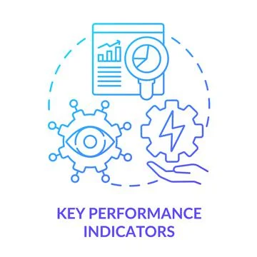 Key performance indicators blue gradient concept icon 스톡 일러스트