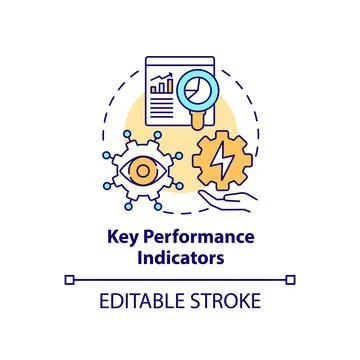 Key performance indicators concept icon 스톡 일러스트
