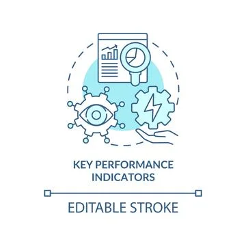 Key performance indicators turquoise concept icon 스톡 일러스트