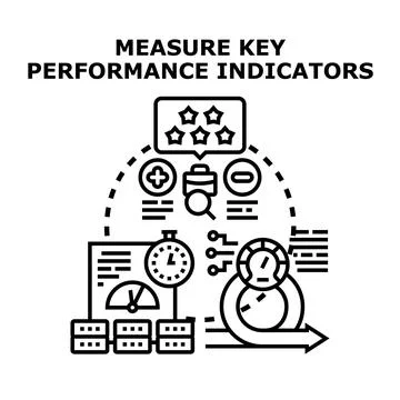 Key performance indicators vector concept measuring business success Stock Illustration