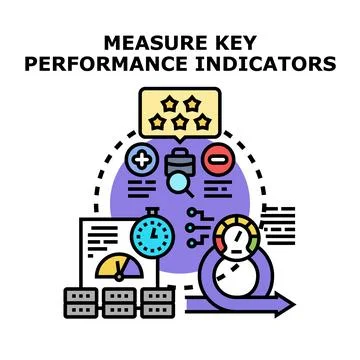 Key performance indicators vector concept measuring business success Stock Illustration