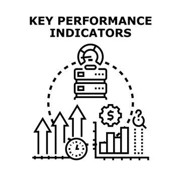 Key performance indicators vector concept illustrating business goals Stockillustratie