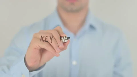 Key Performance indicators, Writing on Transparent Screen Stock-Footage 158391917