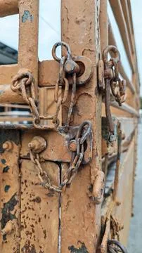Key pin and chain Stock Photos