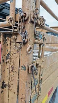 Key pin and chain Stock Photos