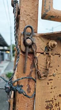 Key pin and chain Stock Photos