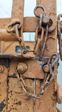 Key pin and chain Stock Photos