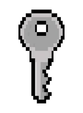 Key pixel icon Ilustração Stock