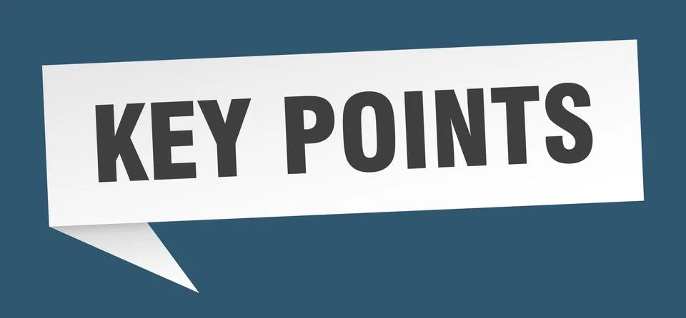 Key points banner. key points speech bubble. key points sign Stock Illustration