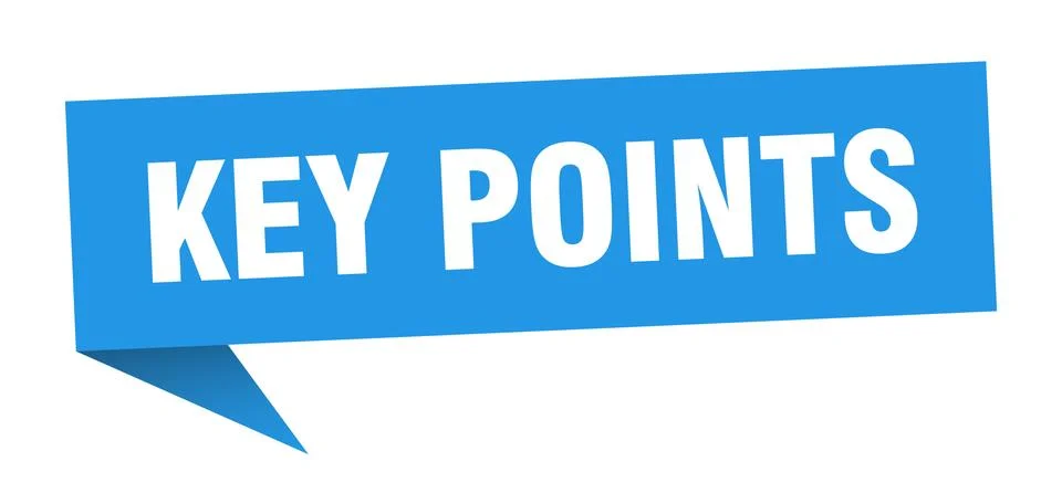 Key points banner. key points speech bubble. key points sign Stock Illustration