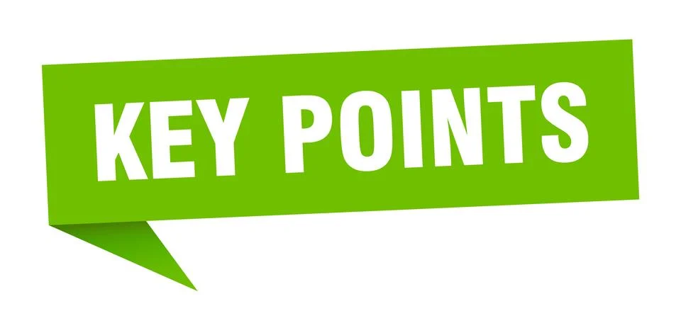 Key points banner. key points speech bubble. key points sign Stock Illustration