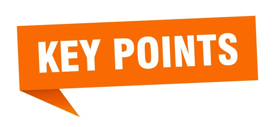 Key points banner. key points speech bubble. key points sign Stock Illustration