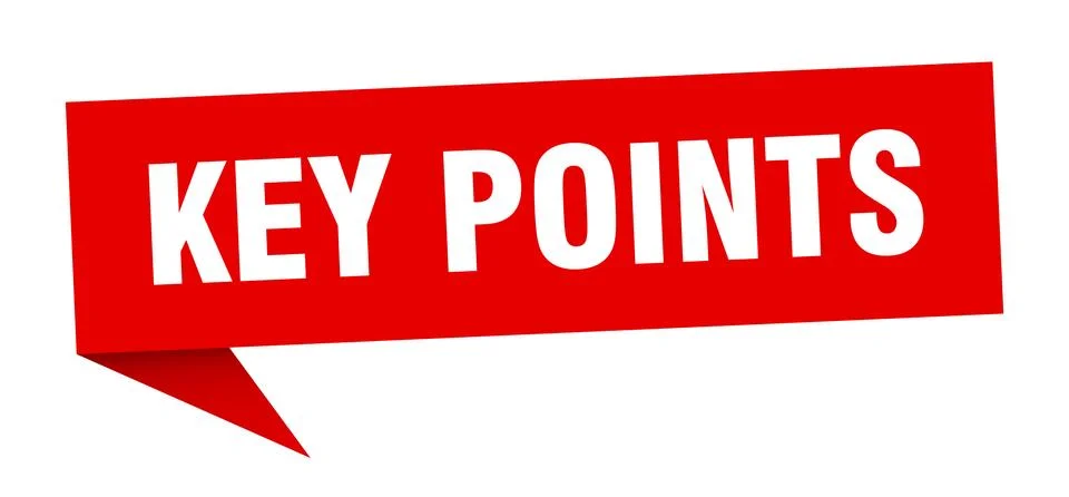Key points banner. key points speech bubble. key points sign Stock Illustration