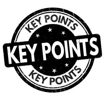 Key points grunge rubber stamp Stock Illustration